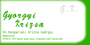 gyorgyi krizsa business card