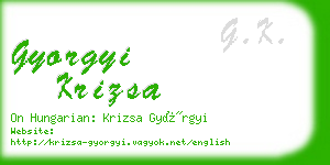 gyorgyi krizsa business card